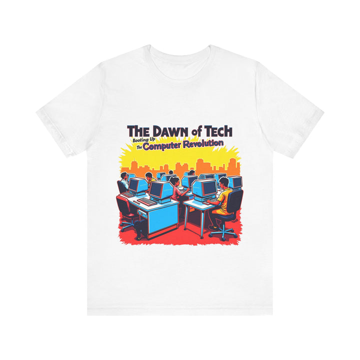 80s Computer Tech Evolution T Shirt | White