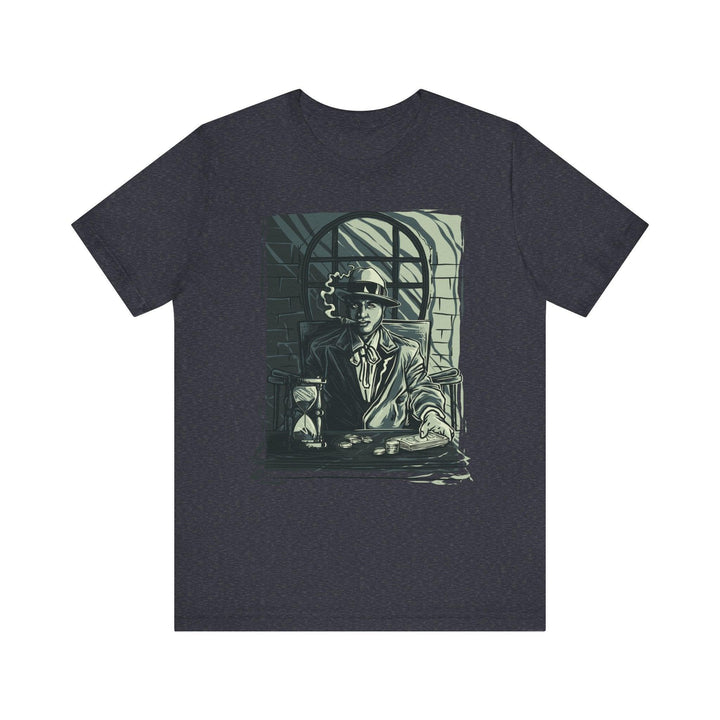 Retro Vintage Gangster Boss T Shirt | Heather Navy