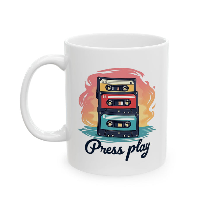 Retro Press Play Cassette Mug | 11oz