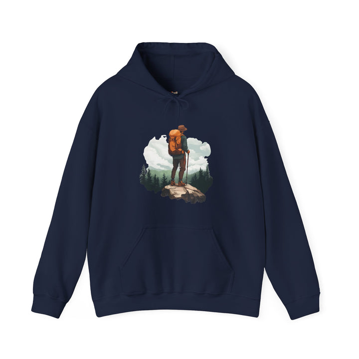 Hiking Wilderness Wanderer Hoodie | Navy