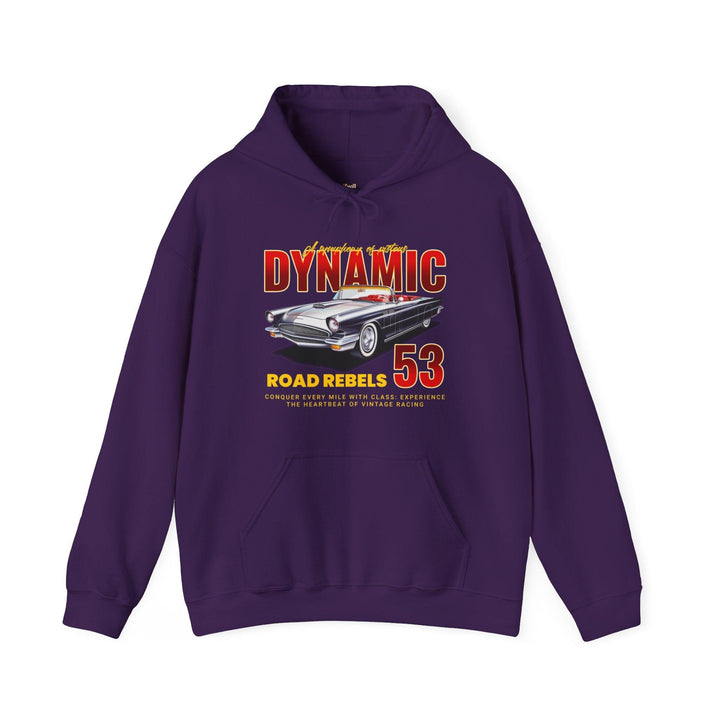 80s Dynamic Road Rebels 53 Hoodie | Purple