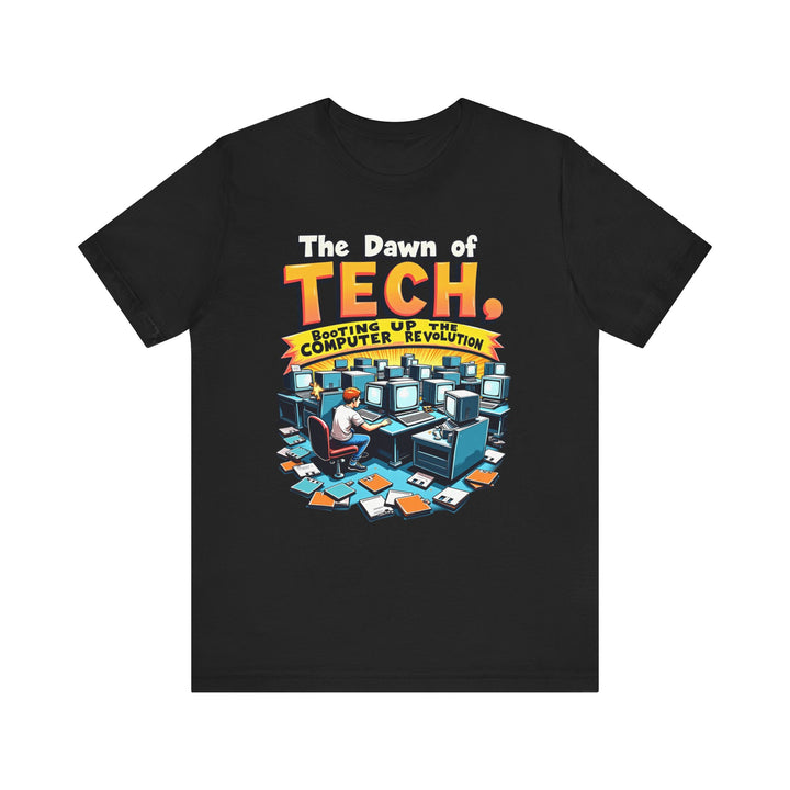 80s Computer Geek Startup T Shirt | Black