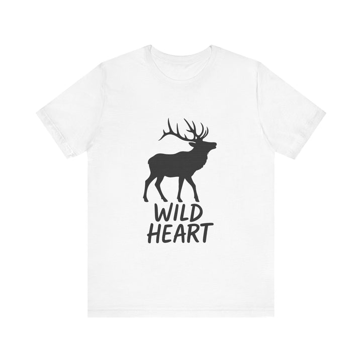 Hiking Sunset Elk Wild Heart T-Shirt | White Twill Tees
