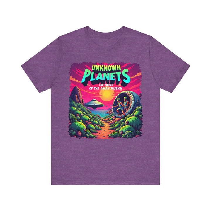 Star Trek Unknown Planets T Shirt | Heather Team Purple Twill Tees