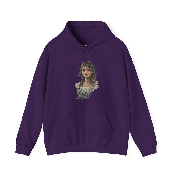 Flower Floral Grace Hoodie | Purple Twill Tees