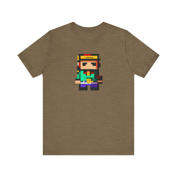 Adventure Pixel Hero T Shirt | Heather Olive