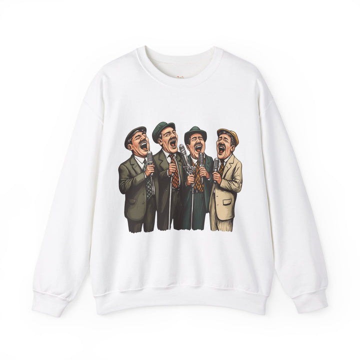 Retro Barbershop Quartet Vibes Sweatshirt | White