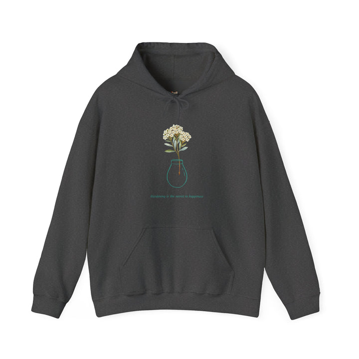 Flower Gardening Happiness Hoodie | Dark Heather