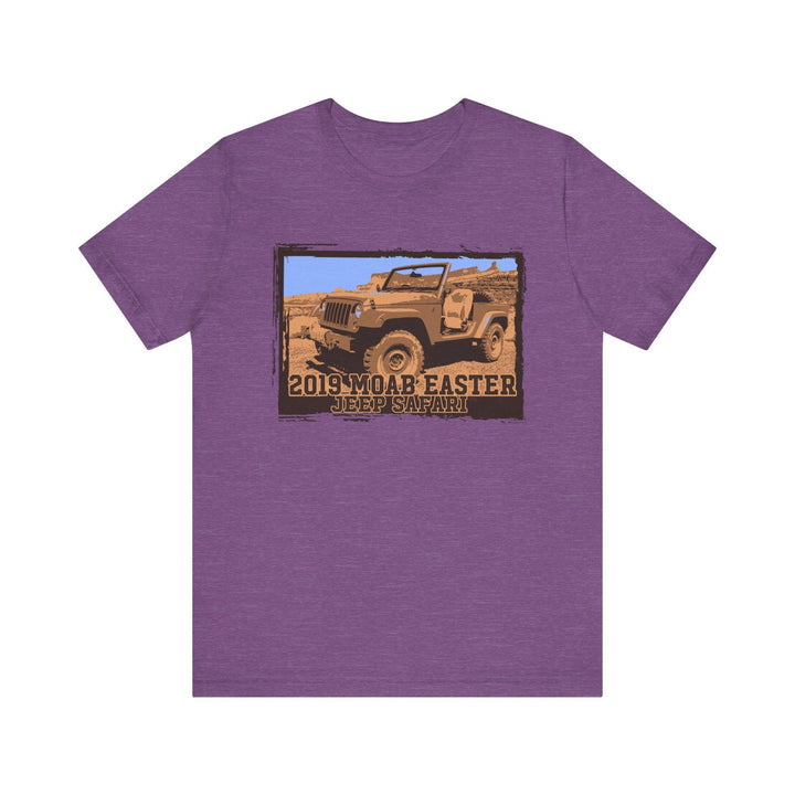 80s Moab Easter Jeep Safari T Shirt | Heather Team Purple