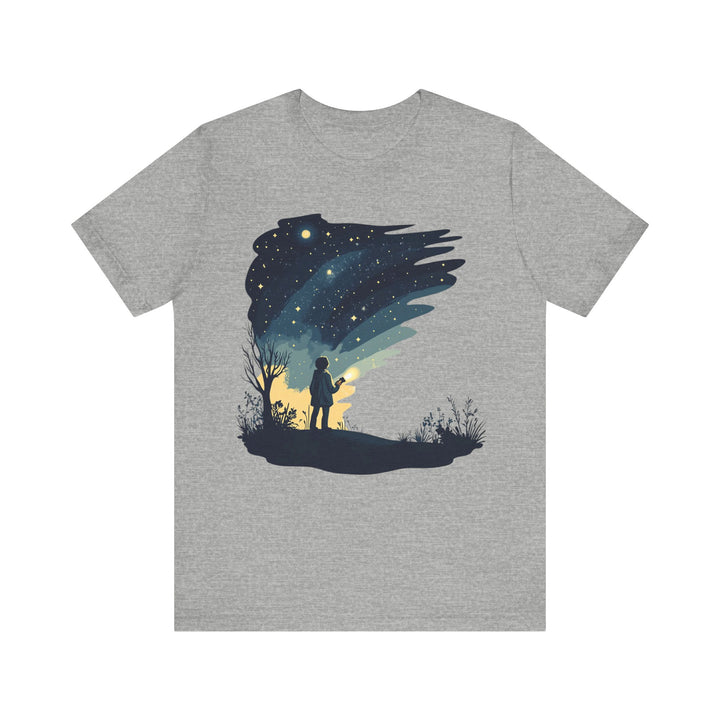 Summer Camp Stargazing Explorer T Shirt | Athletic Heather Twill Tees