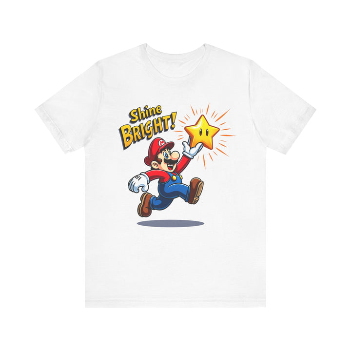 Mario Shine Bright T Shirt | White Twill Tees