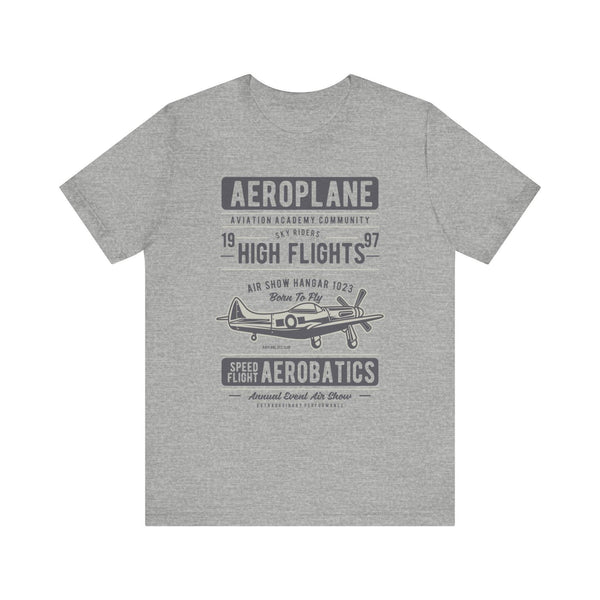 90s Sky Riders Aeroplane T Shirt | Athletic Heather