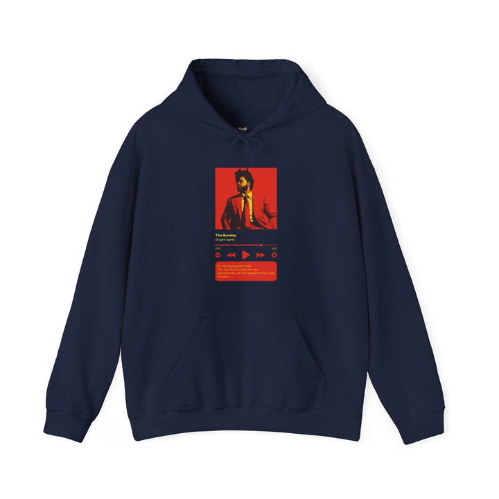 Classic Bright Lights Lyric Hoodie | Navy