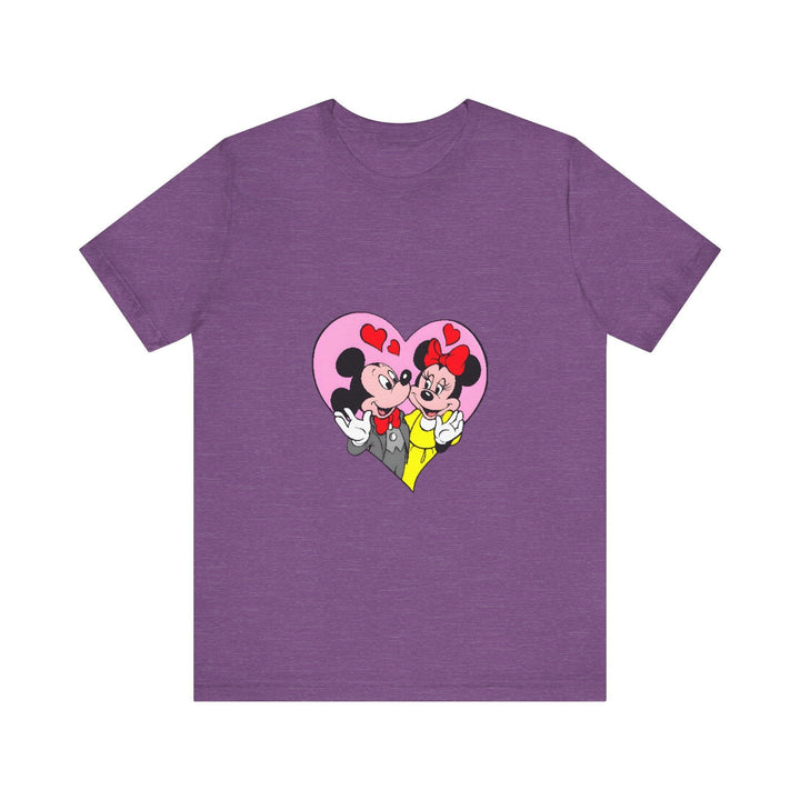 Disney Classic Mouse Love T Shirt | Heather Team Purple