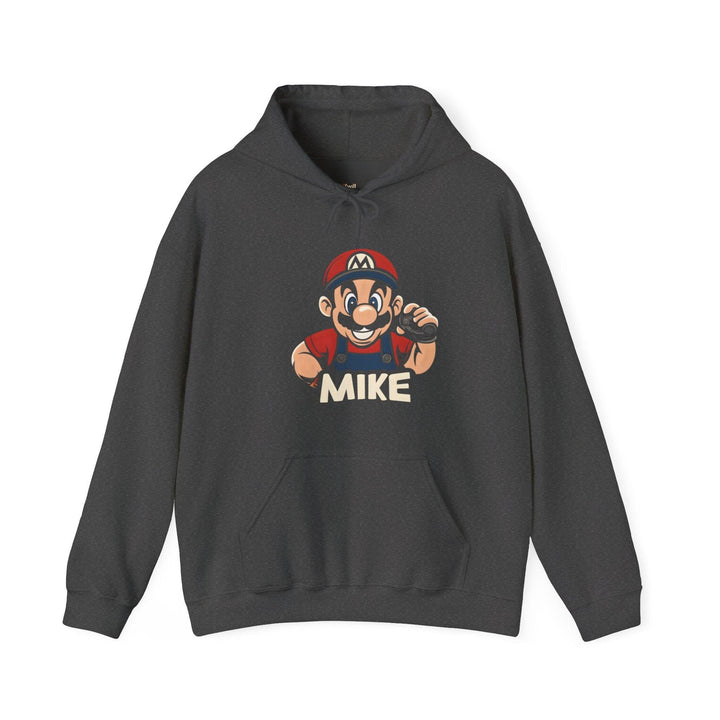 Mario Mike the Plumber Hoodie | Dark Heather