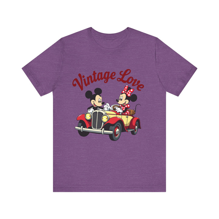 Disney Vintage Love T Shirt | Heather Team Purple