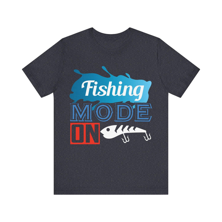 Fishing Mode On T Shirt | Heather Navy