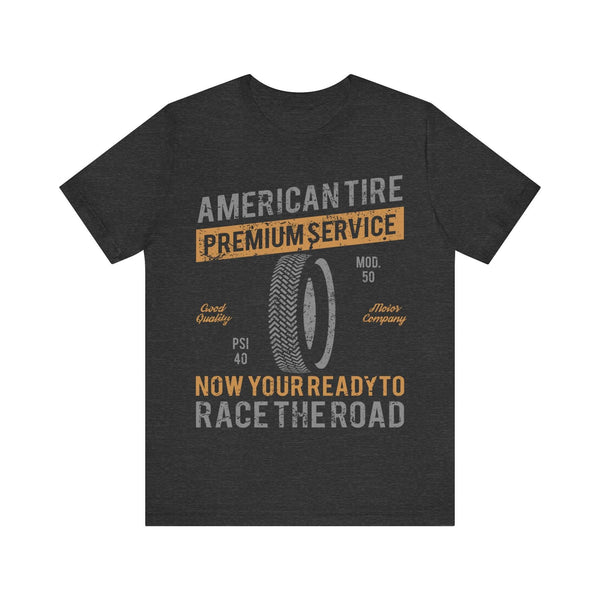 Retro Race Ready T Shirt | Dark Grey Heather