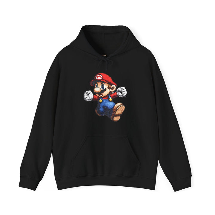 Mario Jumping Pixel Hero Hoodie | Black