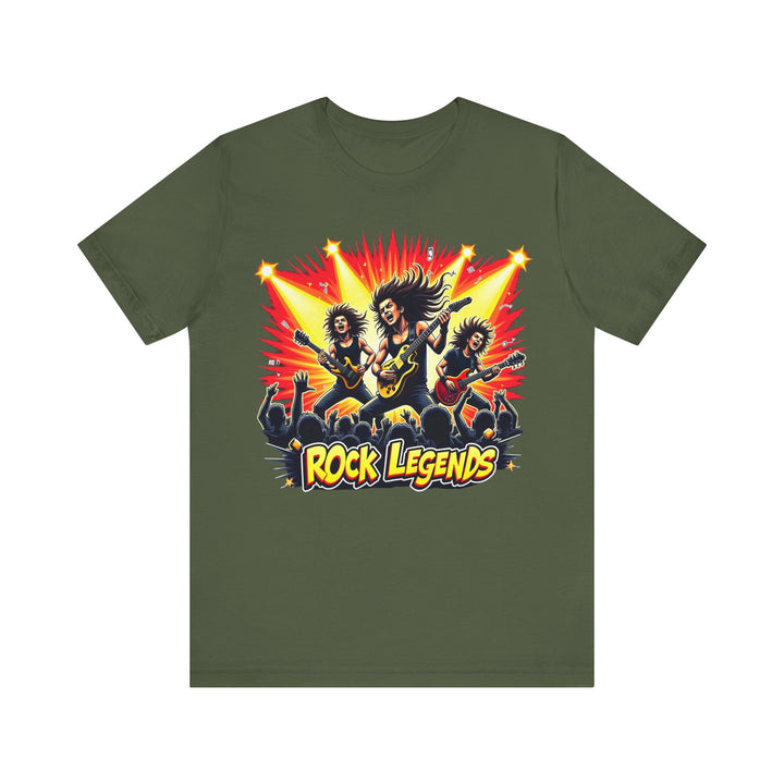 80s Rock Legends Live T Shirt | Military Green