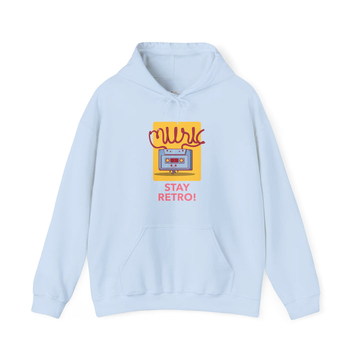 Classic Stay Retro Music Hoodie | Light Blue