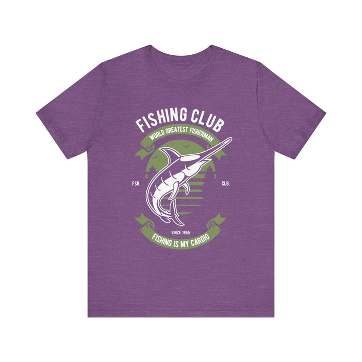 Fishing Club Cardio T Shirt | Heather Team Purple