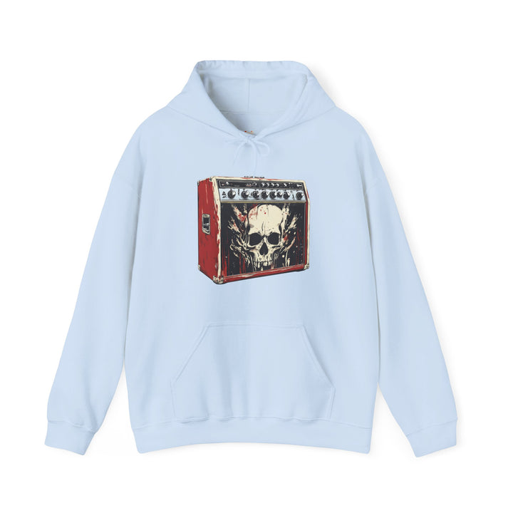 Rock Skull Amplifier Hoodie | Light Blue