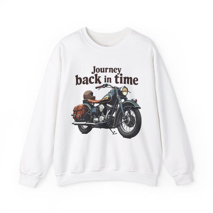 Retro Journey Back In Time Sweatshirt | White