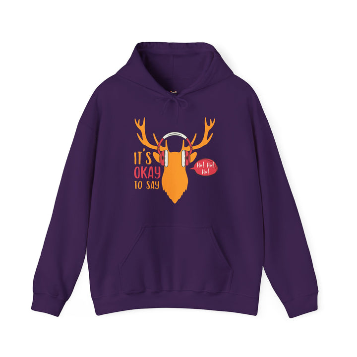 Summer Camp Ho Ho Ho Reindeer Hoodie | Purple