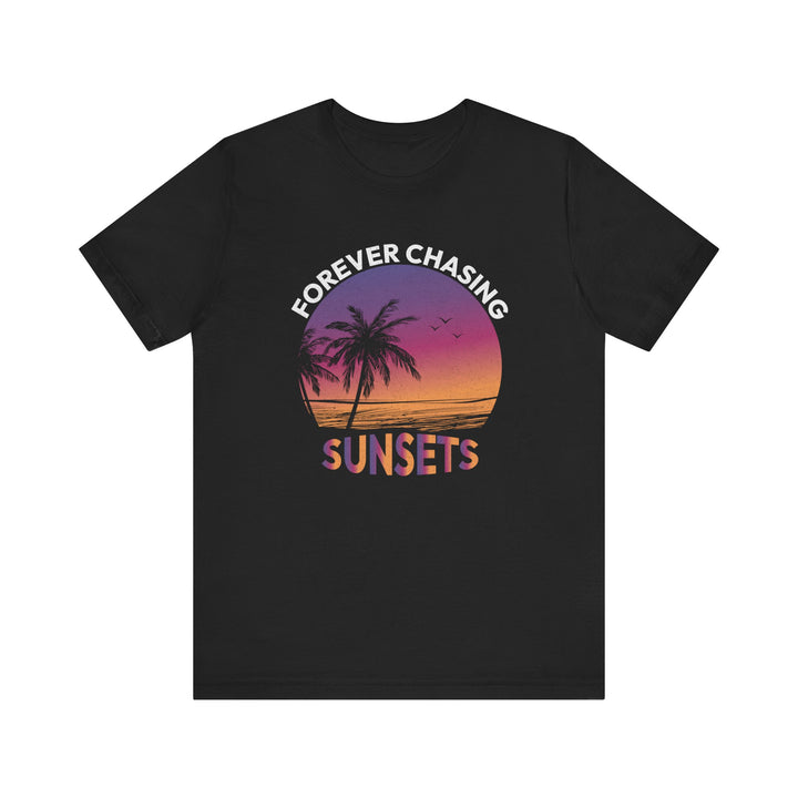 Beach Endless Sunset T Shirt | Black Twill Tees