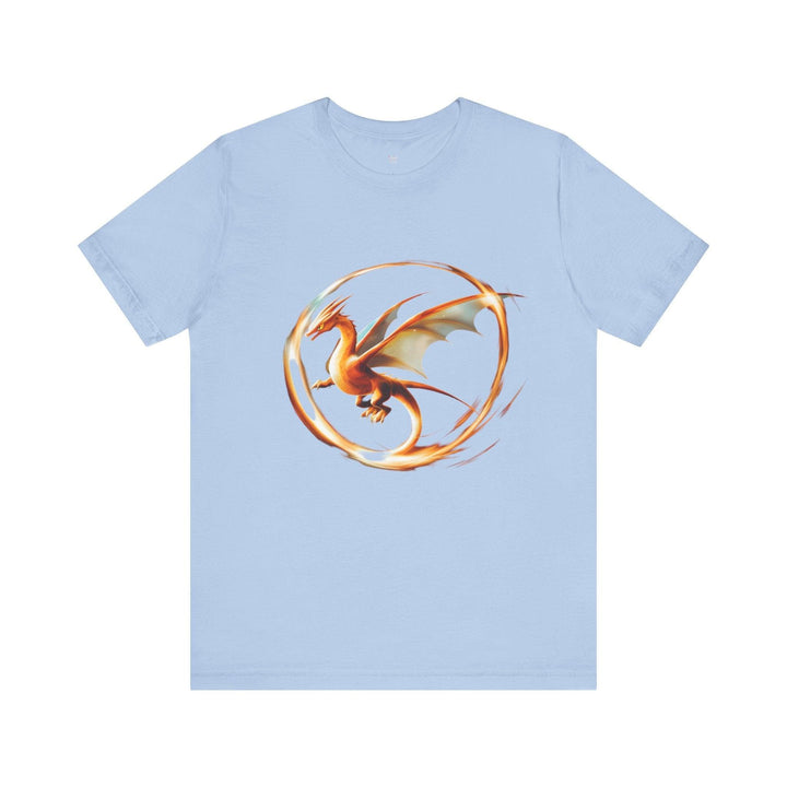 Pokemon Flame Serpent Dragon T Shirt | Baby Blue