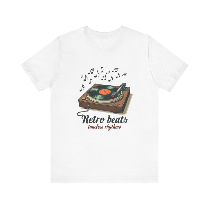 Retro Beats Timeless Rhythms T Shirt | White Twill Tees