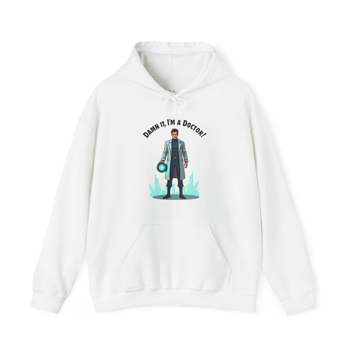 Star Trek Damn It I’m A Doctor Hoodie | White Twill Tees