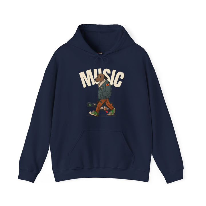 Band Music Dog Walker Hoodie | Navy