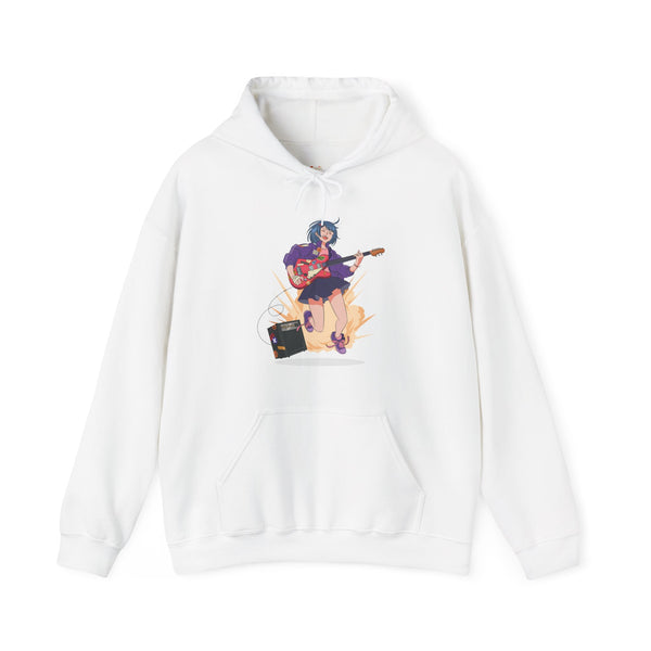 Band Rockstar Anime Hoodie | White