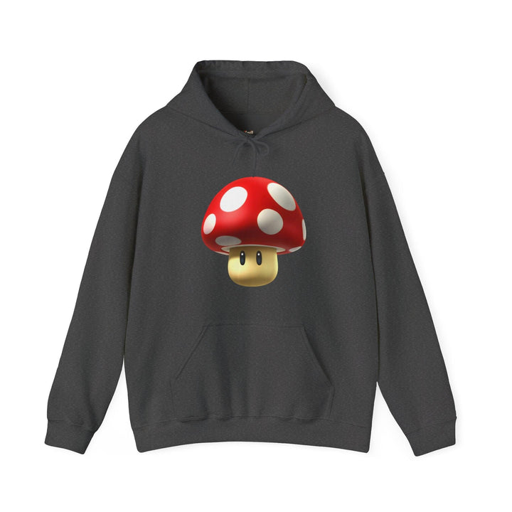 Mario Power-Up Mushroom Hoodie | Dark Heather