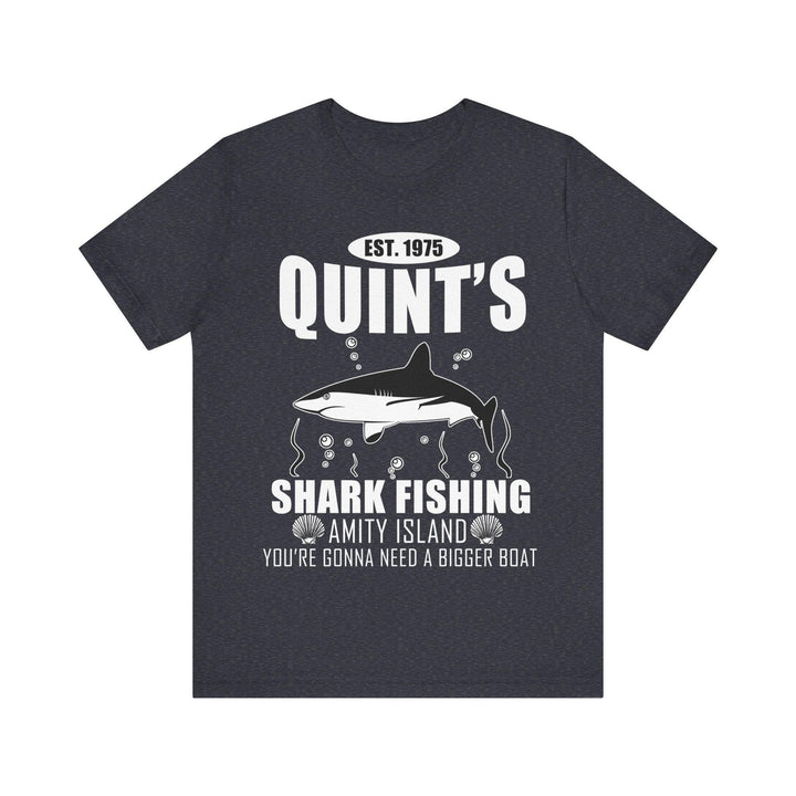 Fishing Quint's Shark T Shirt | Heather Navy