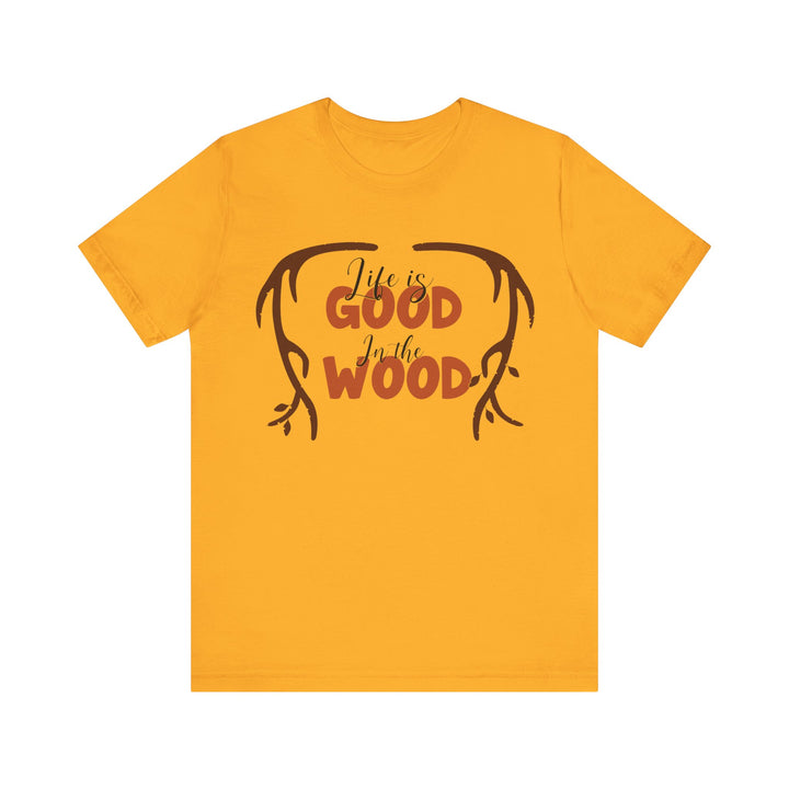 Summer Camp Quality Wood T Shirt | Gold Twill Tees