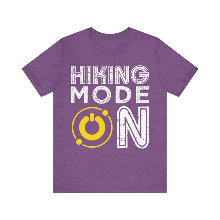 Hiking Mode On T Shirt | Heather Team Purple