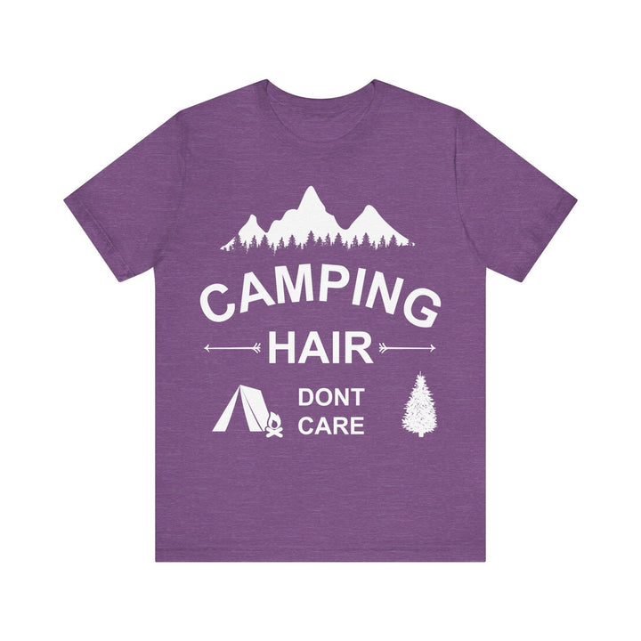 Summer Camp Hair T Shirt | Heather Team Purple