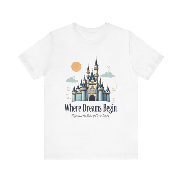 Disney Where Dreams Begin T Shirt | White