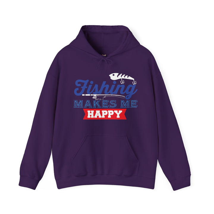 Fishing Happiness Hoodie | Purple