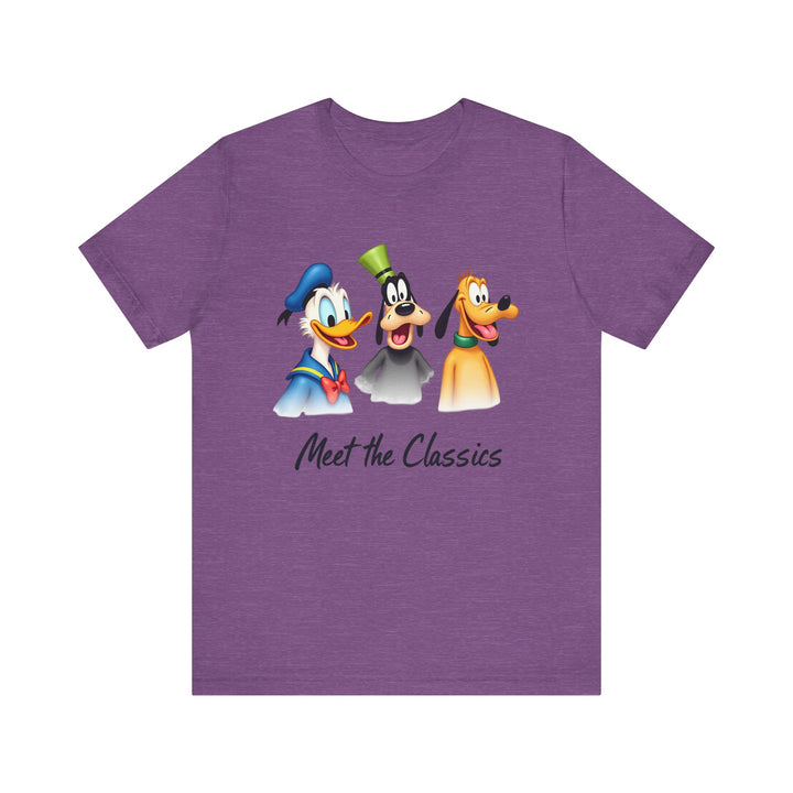 Disney Meet the Classics T Shirt | Heather Team Purple