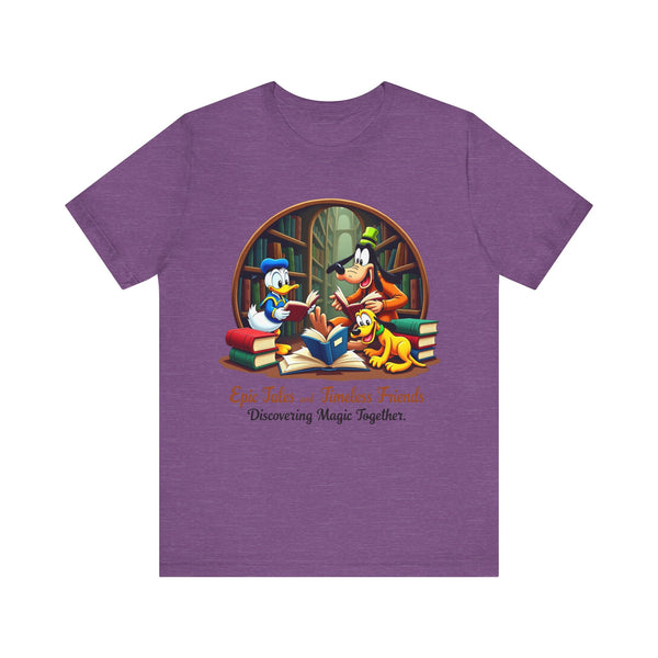 Disney Epic Tales and Timeless Friends T Shirt | Heather Team Purple