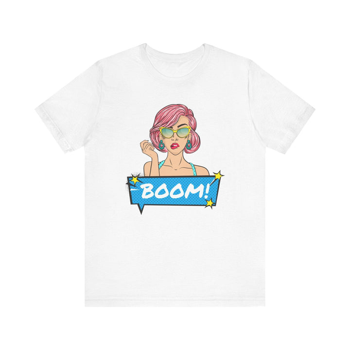 Retro Pop Art Boom T Shirt | White