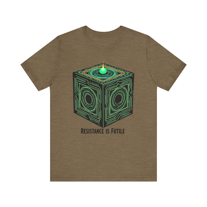 Star Trek Borg Cube T Shirt | Heather Olive