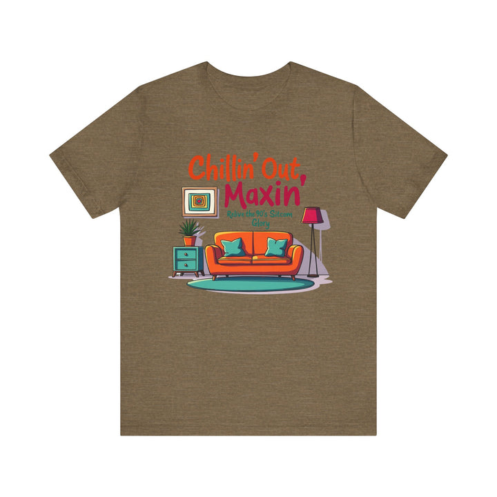 90s Sitcom Living Room T Shirt | Heather Olive