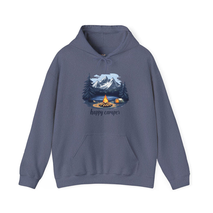 Summer Camp Happy Hoodie | Heather Navy