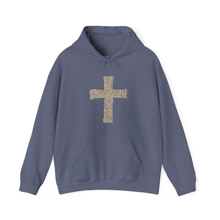 Christian Words of Faith Hoodie | Heather Navy