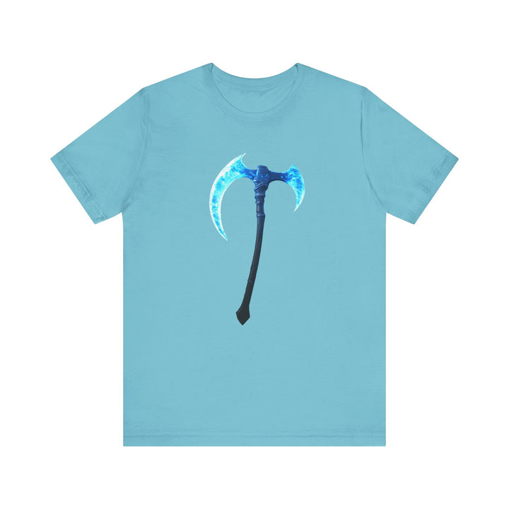 Fortnite Glowing Battle Axe T Shirt | Turquoise